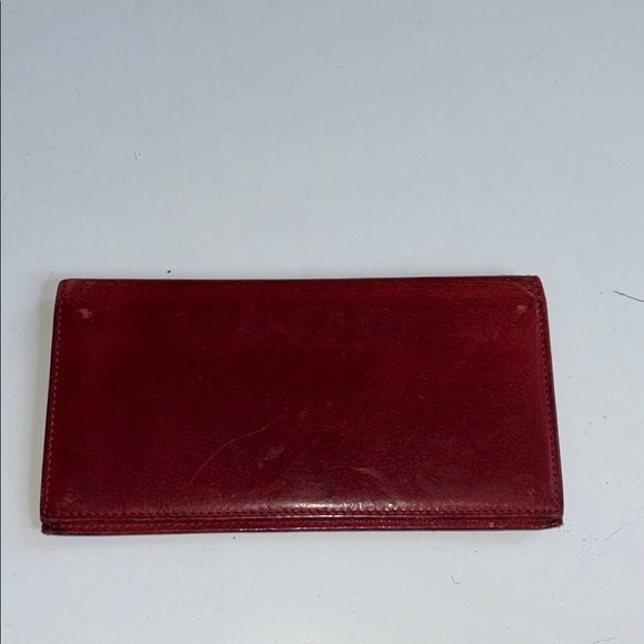 Coach Cherry Leather Check Book Holder - Picture 3 of 3